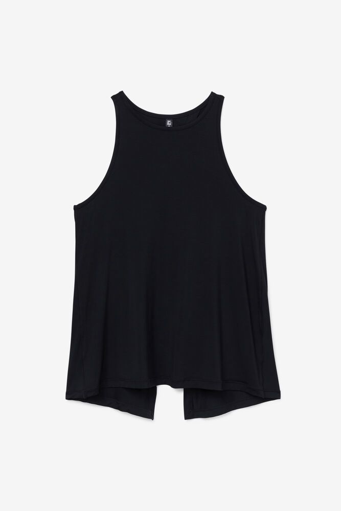 Fila Tank Top Fi-lux Open Back Womens Black - India KFR-029673